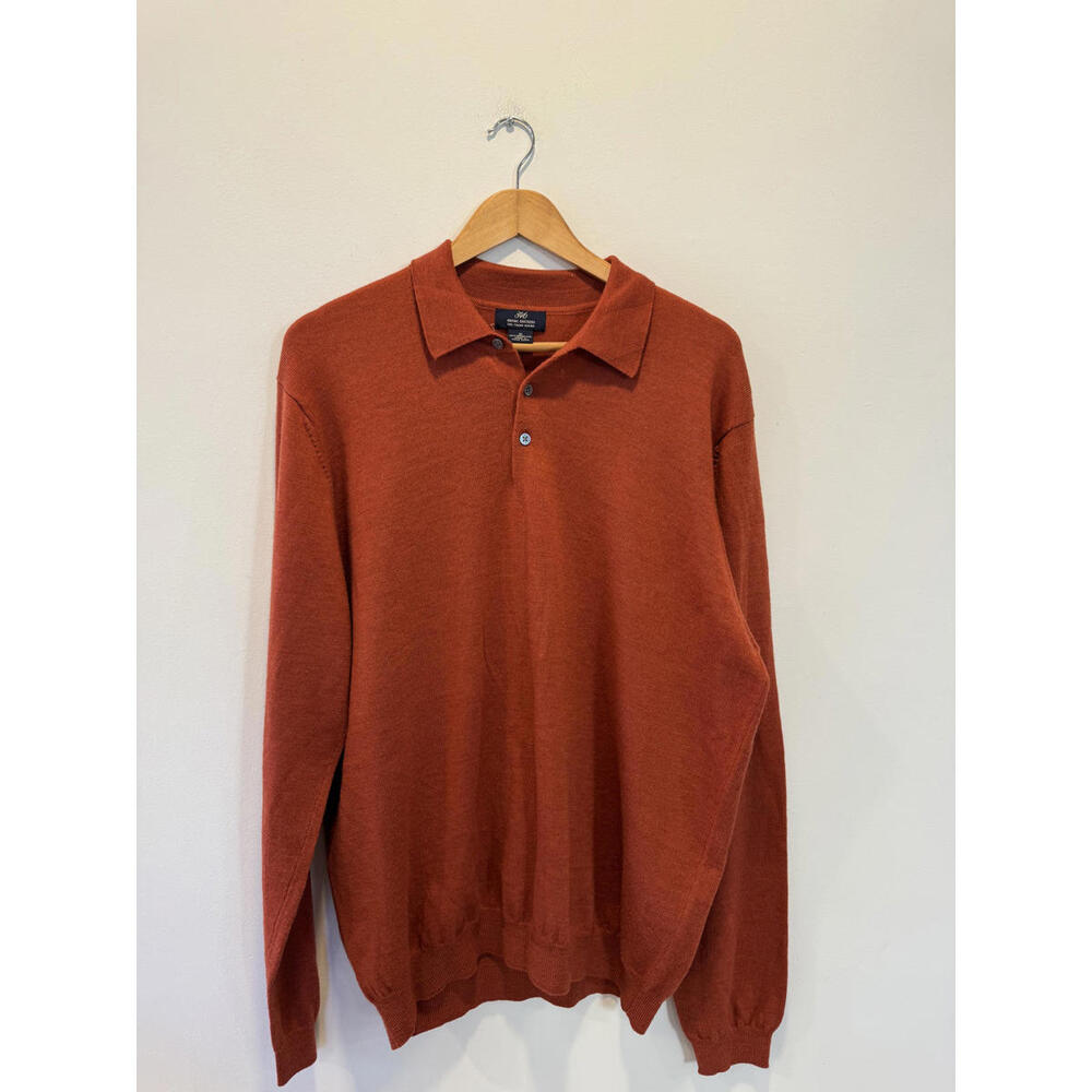 Brooks Brothers 346 Fine Italian Merino Wool Polo Sweater XL